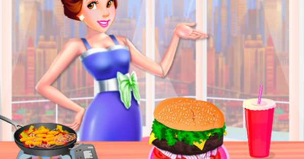 Fiesta con hamburguesas para el cumpleaños de Melisa