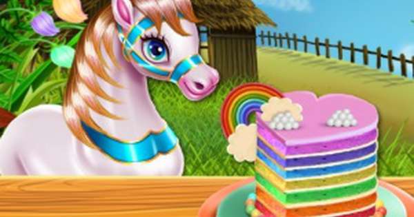 Torta de arcoiris del pequeño pony