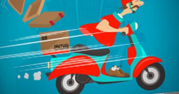 Carrera del delivery de paquetes