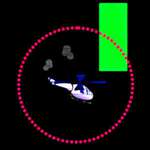 Helicóptero en terreno peligroso